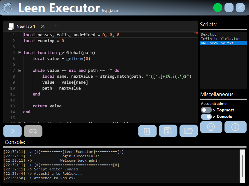 Leen Executor UI